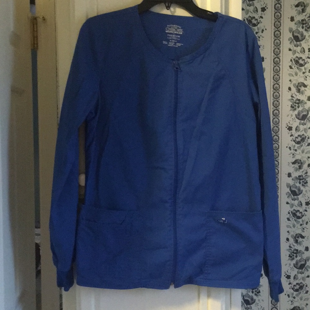 Cherokee Blue Scrub Jacket
